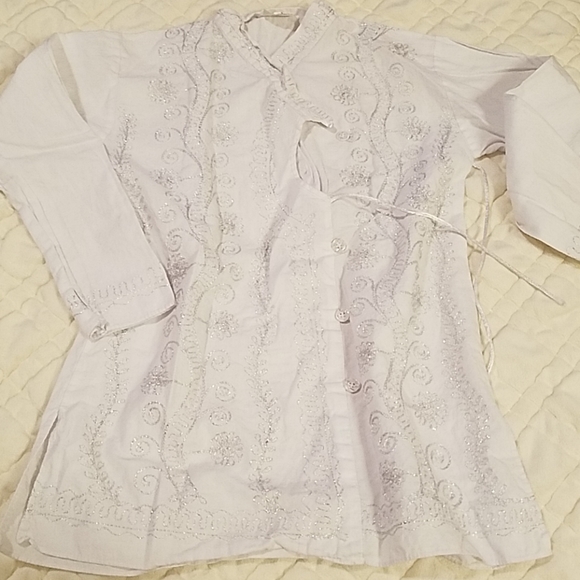 girls white tunic dress